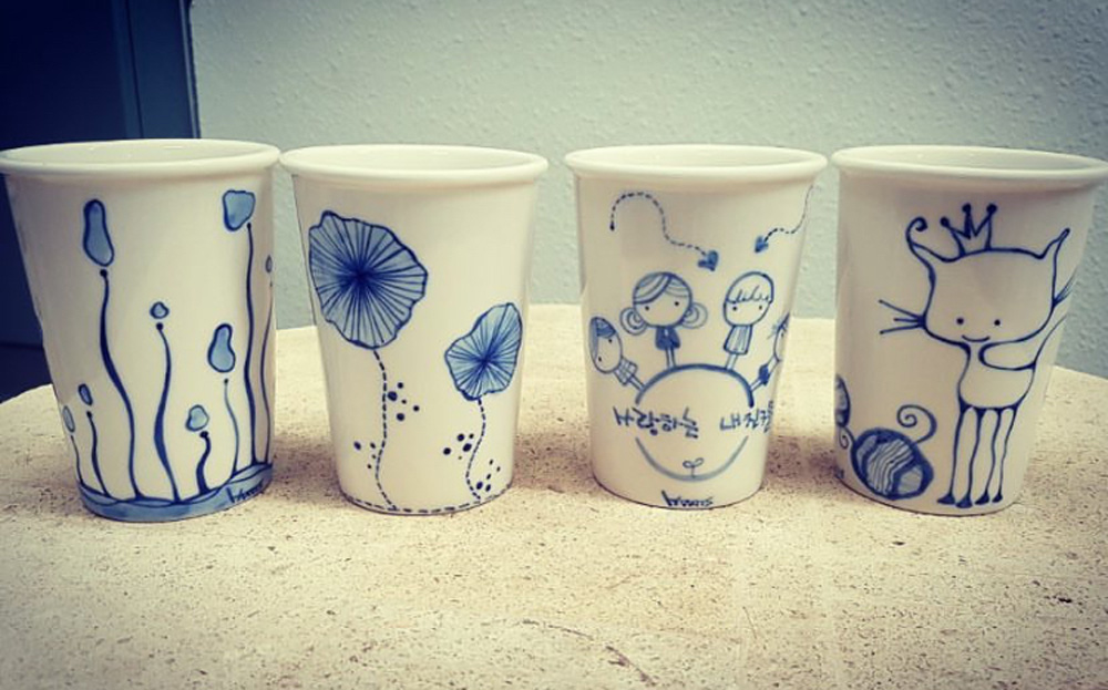 Making Hand-painted Ceramic Cup